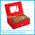 Caja de regalo de chocolate de empaquetado rígido de lujo de la ventana con los divisores